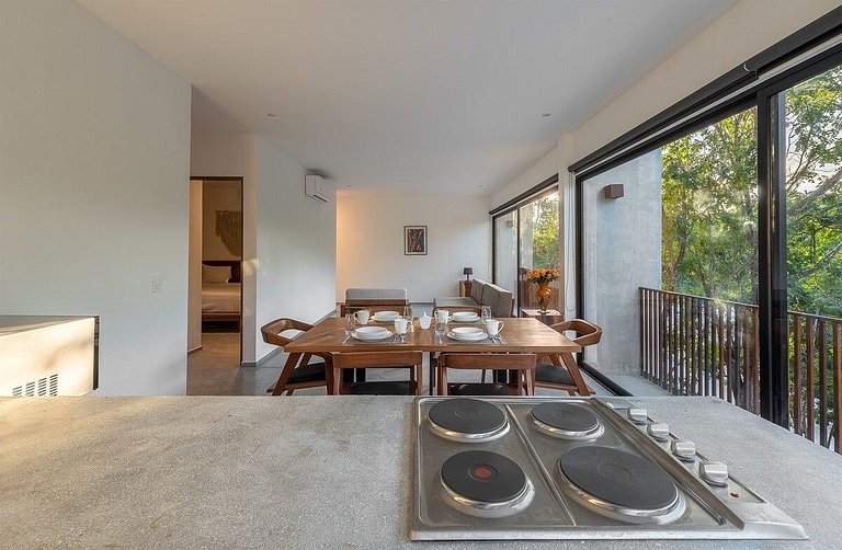 Modern 2BR in Aldea Zama | Rooftop Pool & Wi-Fi