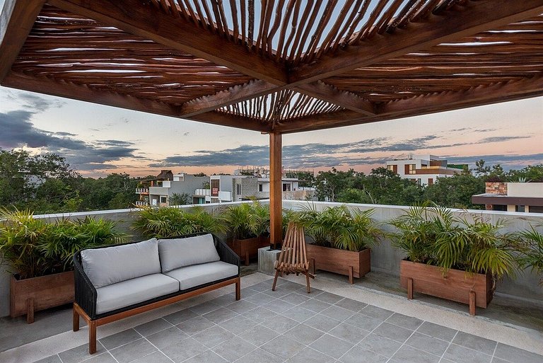 Modern 2BR in Aldea Zama | Rooftop Pool & Wi-Fi