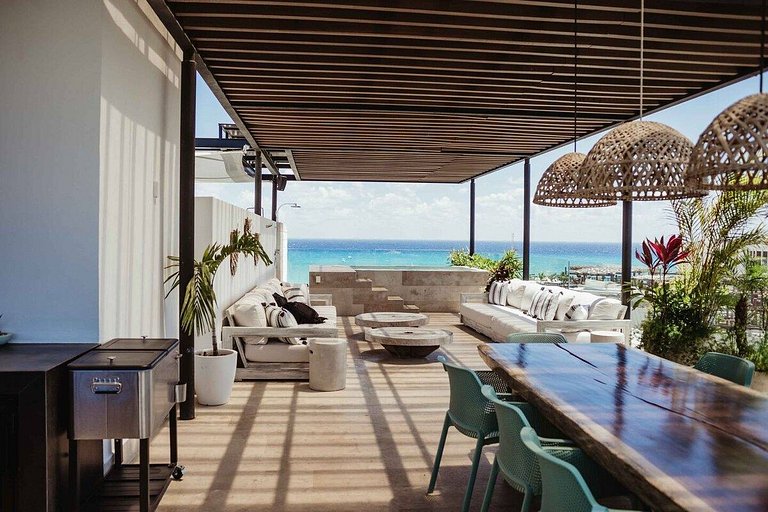 PH con Rooftop, Jacuzzi y Vista al Mar
