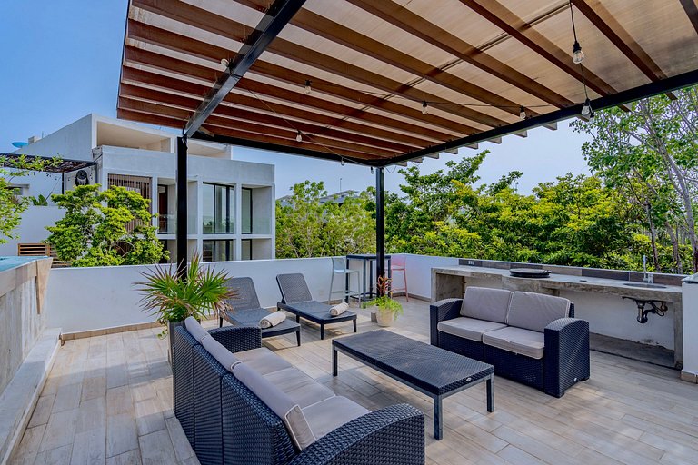 Habitación Privada | Terraza + Piscina & BBQ