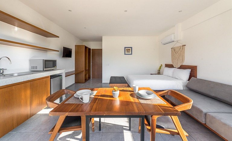 Loft Luminoso | Alberca en Rooftop y Gimnasio