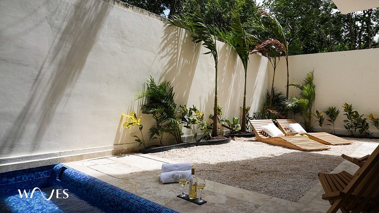 Modern 1BR with Private Pool and Surround Speakers