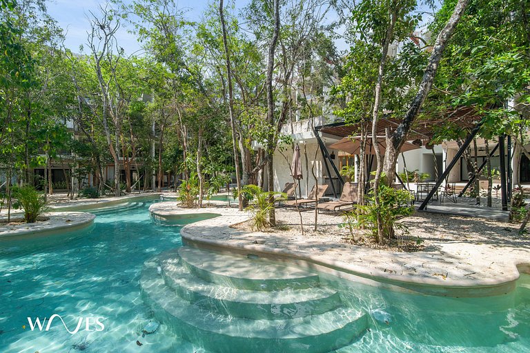 Espacioso Loft c/vista al Jardin | Piscina | GYM