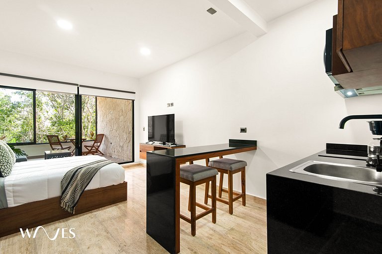 Espacioso Loft c/vista al Jardin | Piscina | GYM