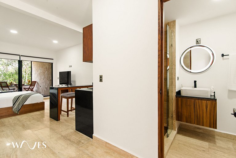 Spacious Loft w/Garden View | Pool + Jacuzzi | GYM