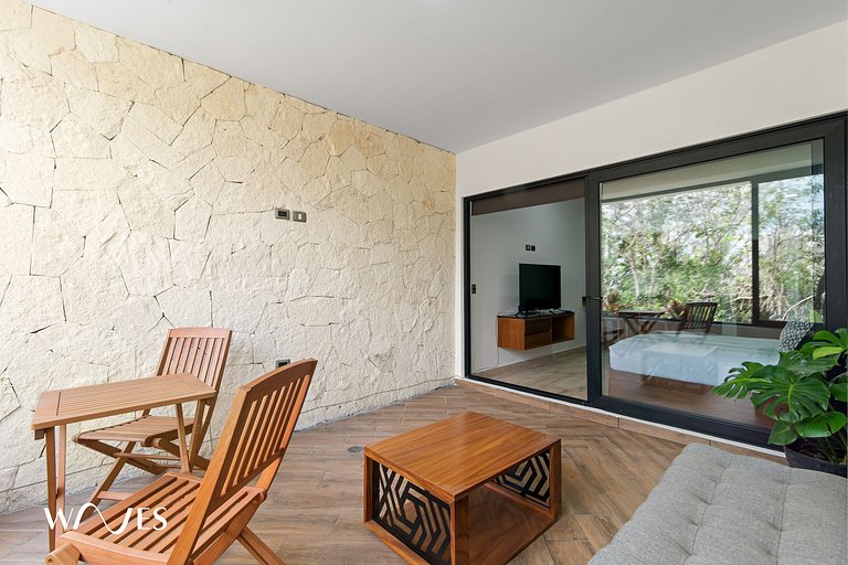 Spacious Loft w/Garden View | Pool + Jacuzzi | GYM