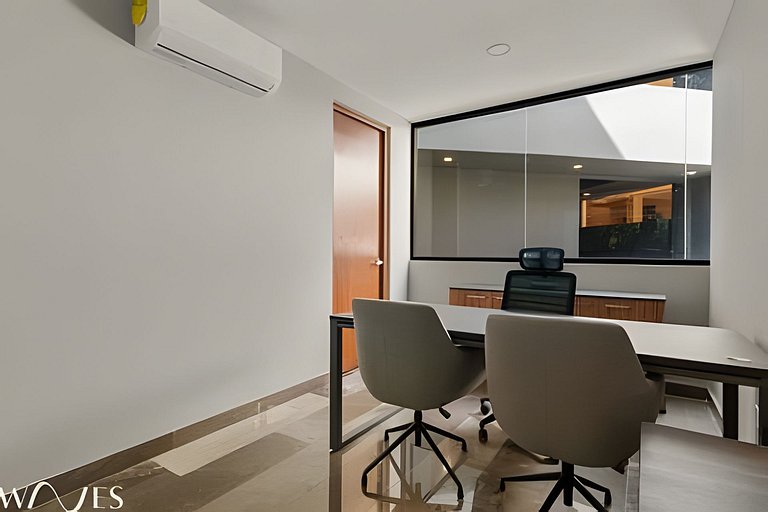 Stylish Pool View • 1BR w/Balcony • Sauna + Gym