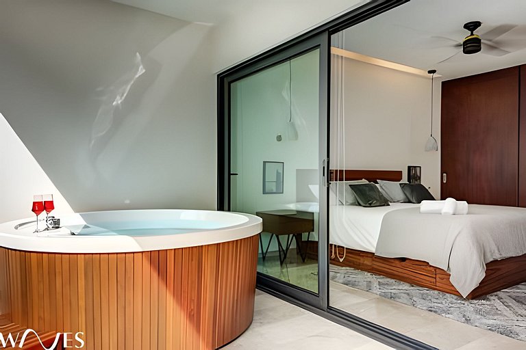 Playa 1BR • Jacuzzi • Rooftop Pool • Near Beach