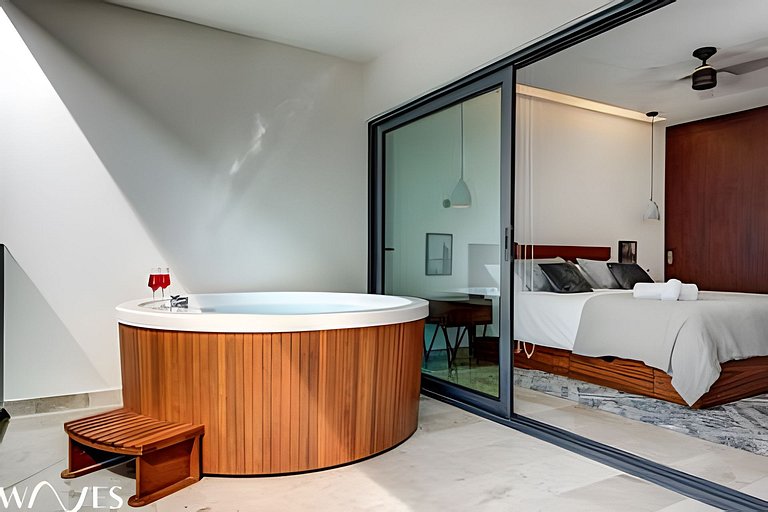 Jacuzzi Privado + Rooftop | 1 Recámara Playa
