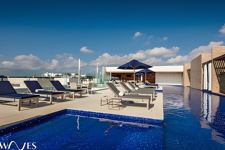 Playa 1BR • Jacuzzi • Rooftop Pool • Near Beach