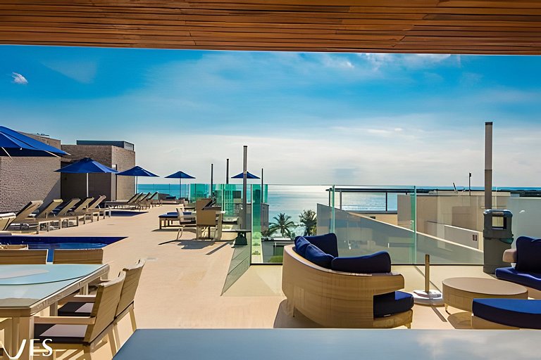 Playa 1BR • Jacuzzi • Rooftop Pool • Near Beach