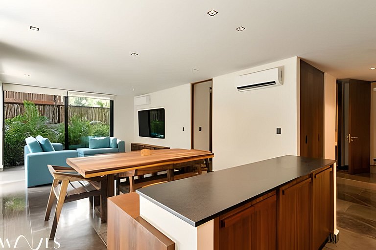 2BR Moderno con Alberca Privada, cerca del mar