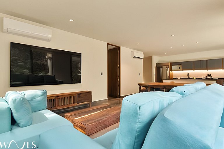 2BR Moderno con Alberca Privada, cerca del mar