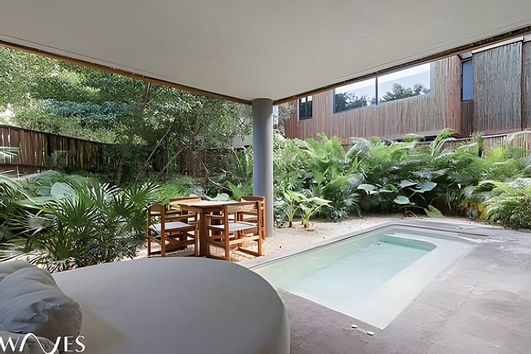 2BR Moderno con Alberca Privada, cerca del mar