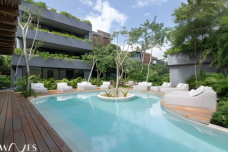 Modern 2BR w/Private Pool, Steps from the Beach