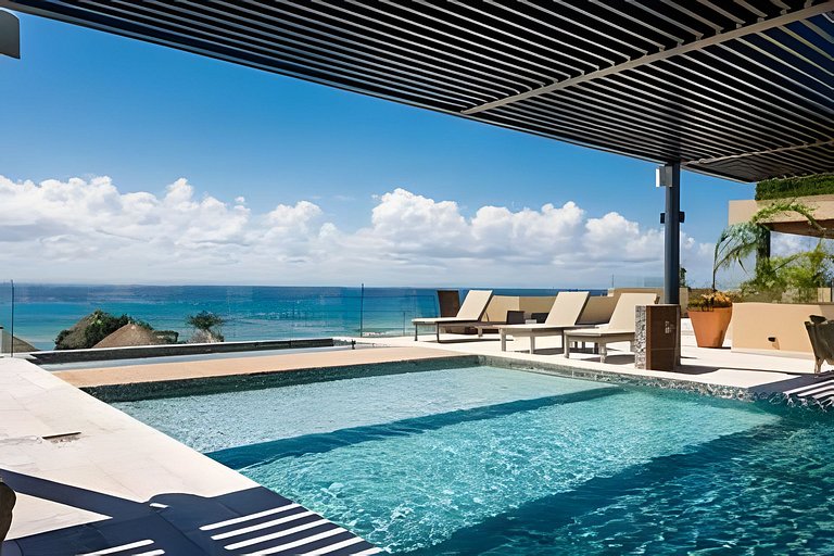 2 Recámaras - Terraza con Vista al Mar