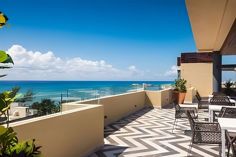 2 Recámaras - Terraza con Vista al Mar