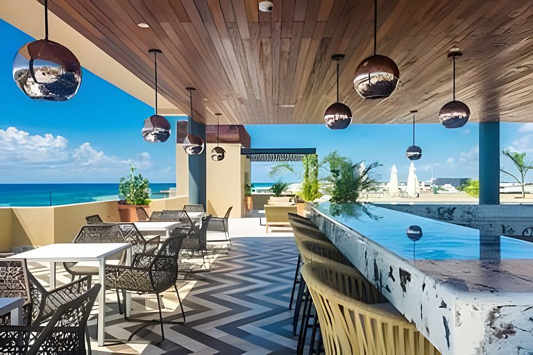 2 Recámaras - Terraza con Vista al Mar