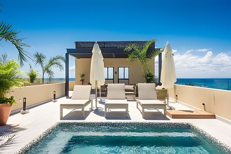 2 Recámaras - Terraza con Vista al Mar