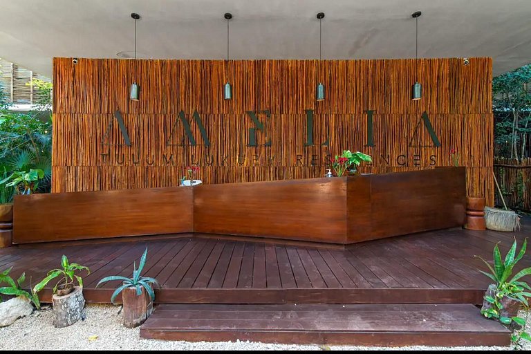 Piscina privada y terraza en Aldea Zama, Tulum