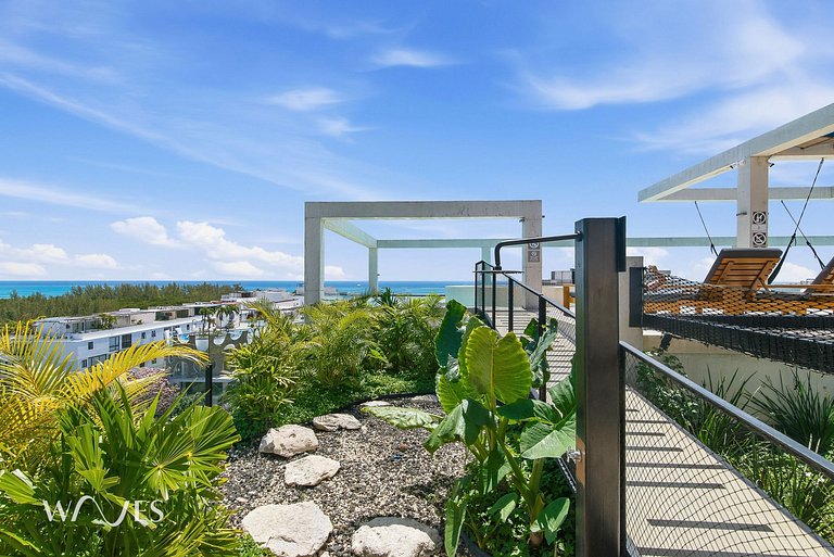 Estudio Moderno Rooftop c/Alberca y Vista al Mar