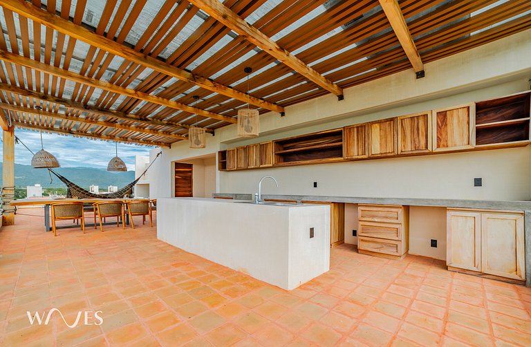 Villa privada con vista al mar y alberca