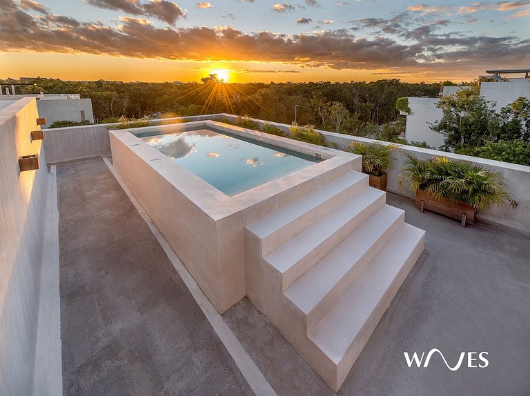 Moderno 2 Rec. en Aldea Zama | Alberca y Wi-Fi