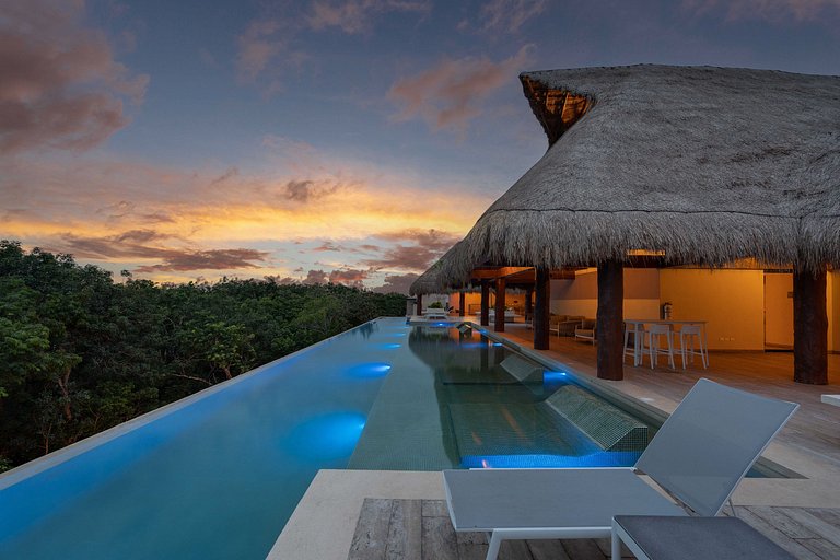 1 Rec. | Terraza con Alberca Infinita + Jacuzzi